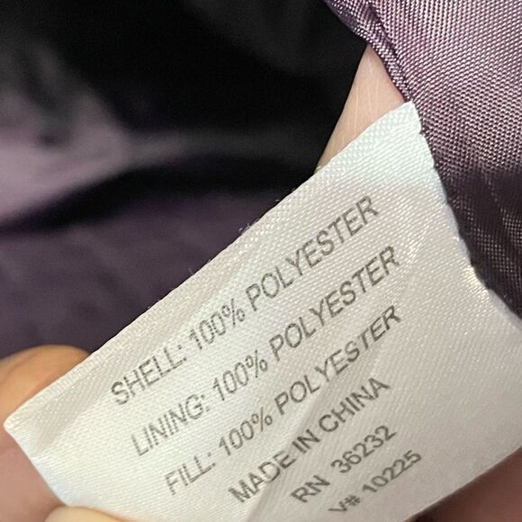 Gallery Women's Quilted Purple Coat - Picture 4 of 5